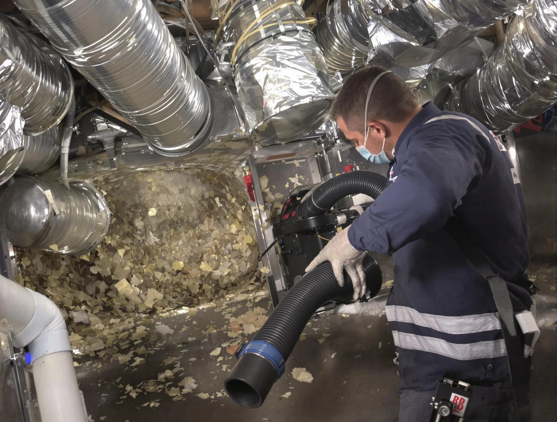 Redan Air Duct Cleaning specialist operating negative pressure cleaning equipment for thorough duct maintenance in Redan
