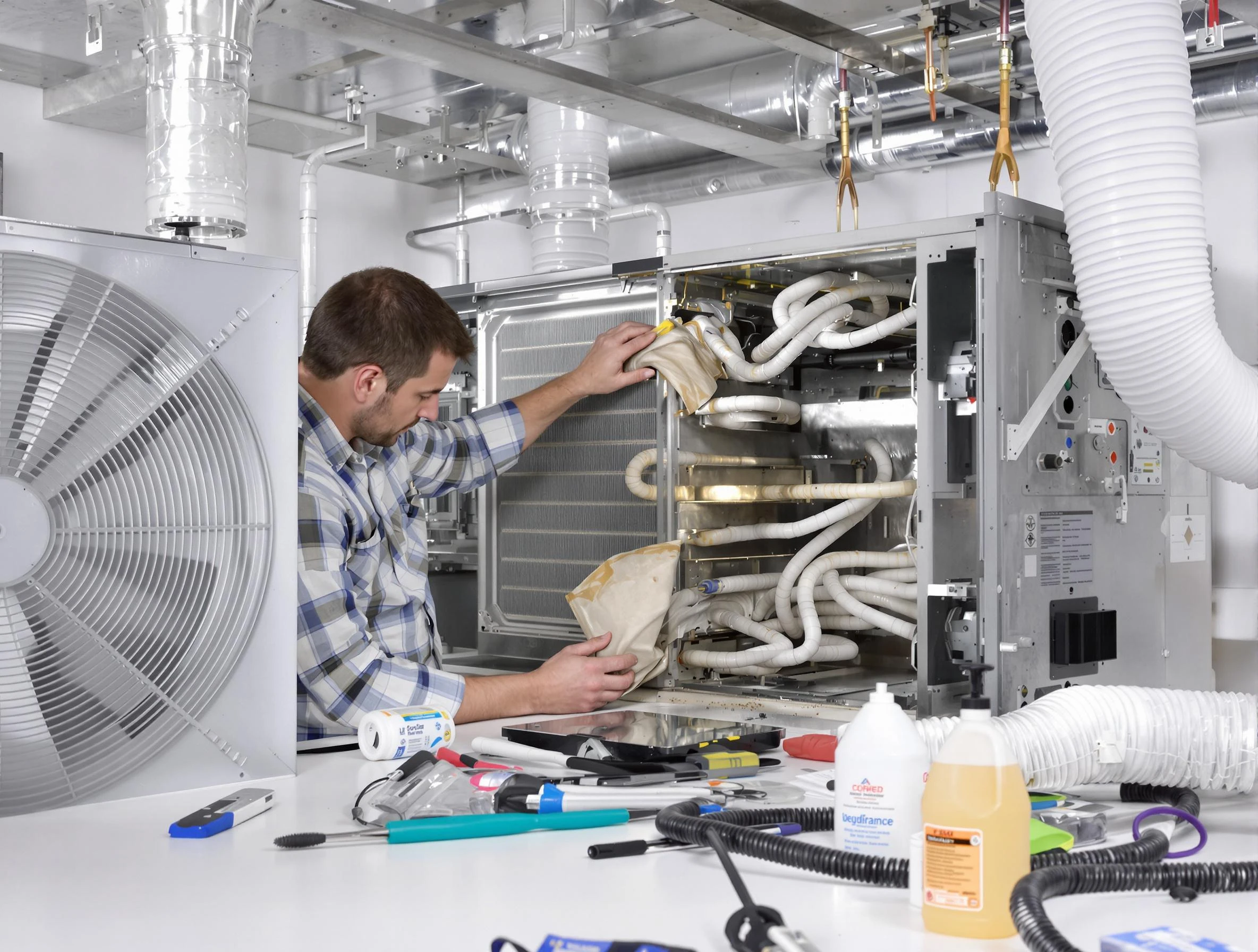 Redan Air Duct Cleaning specialist performing precision AC coil cleaning in Redan